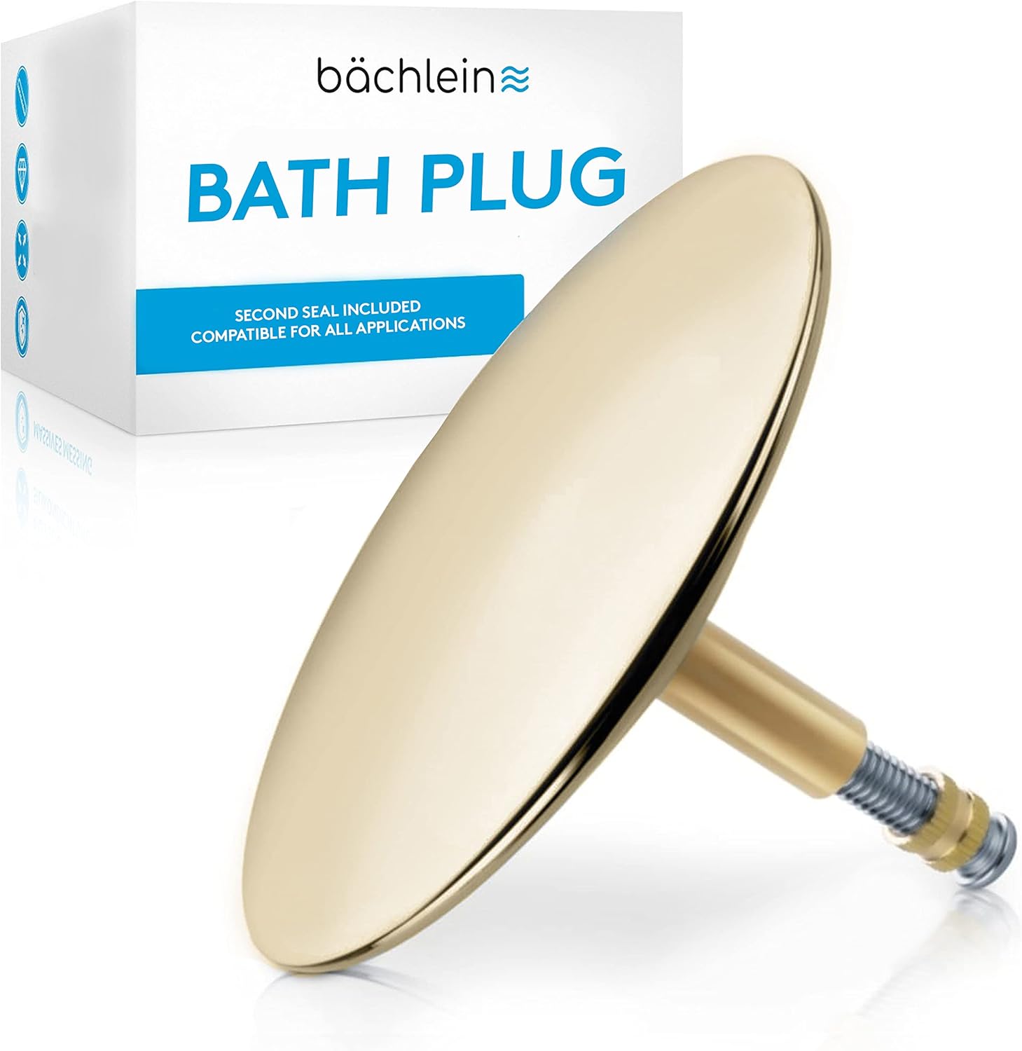 Bächlein Universal Bath Plug Drain Plug [Gold] incl. Replacement