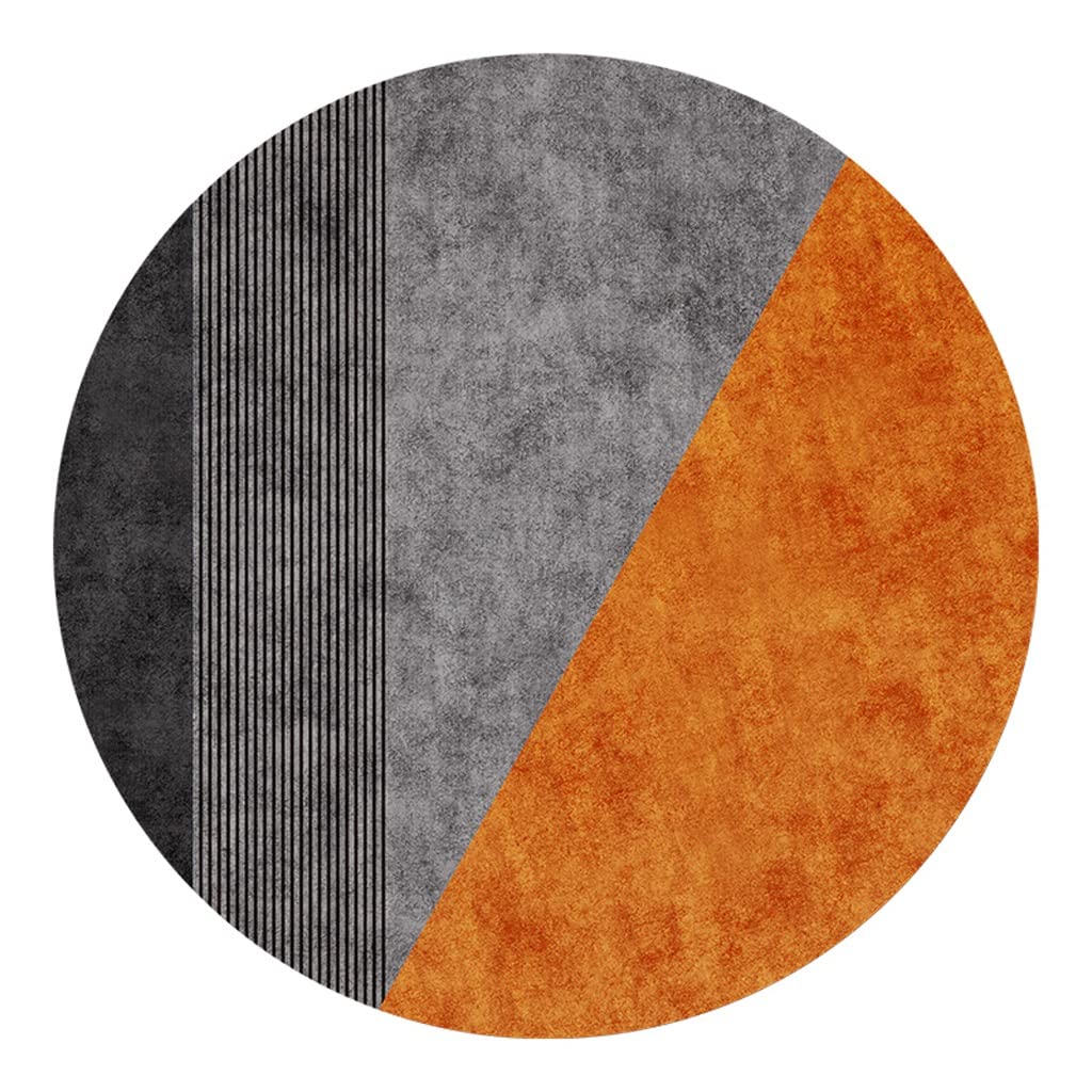 Dywan do Wnętrz Okrągłe Dywaniki Krótki Dywan Z Polaru Niezrzucający Salon Sypialnia Nowoczesny Dywan (Color : A, Size : 63"/5.2 ft)