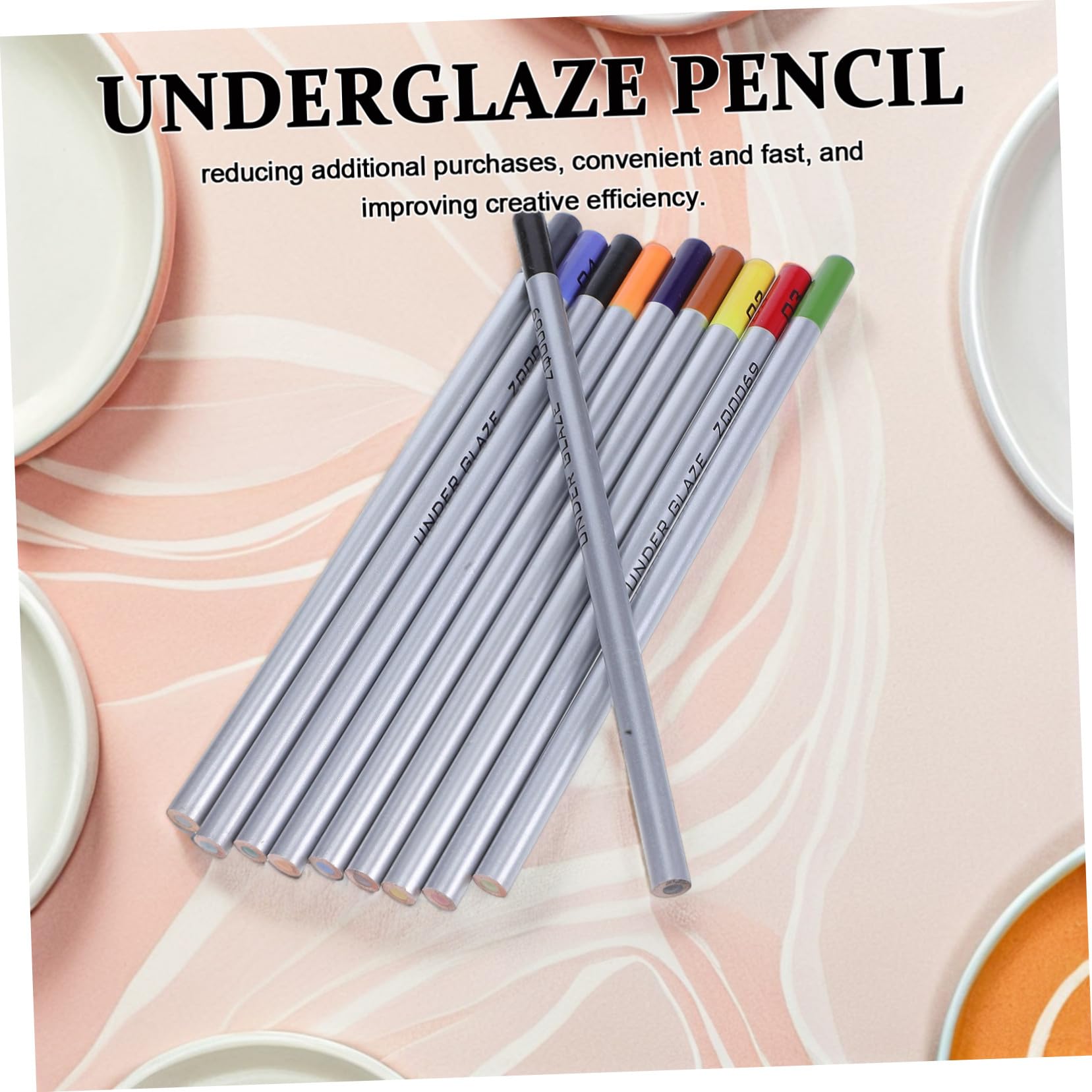 NUOBESTY Ołówek Do Detali Podszkliwnych Markery Ceramiczne Kredki Kredowe Podszkliwne Pisaki Do Konturowania Rysowania Kredki Ceramiczne Kalkomanie Podszkliwne Ceramiki