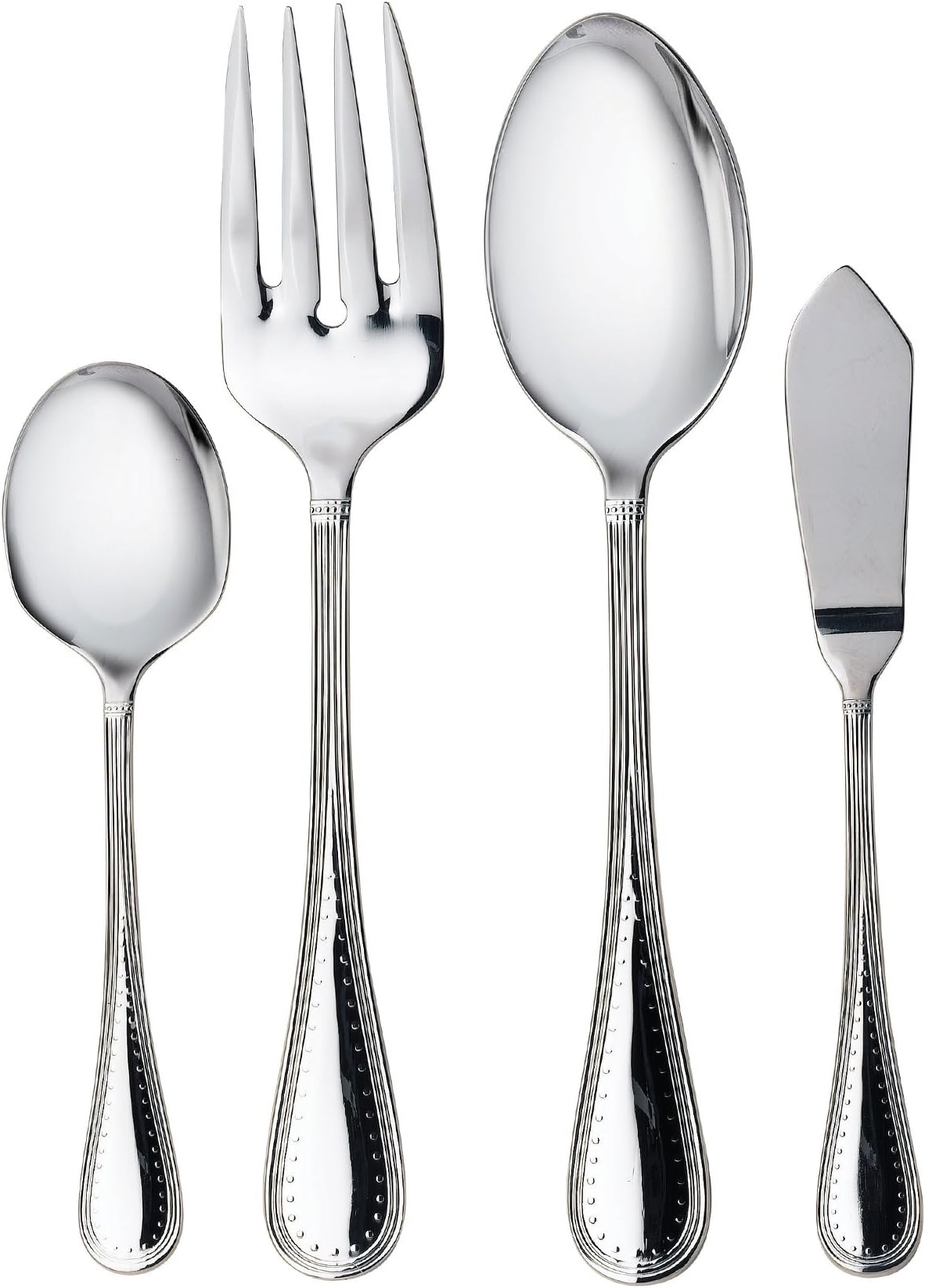 Vera Wang Wedgwood Grosgrain 4-Piece Hostess Set, Stainless Steel