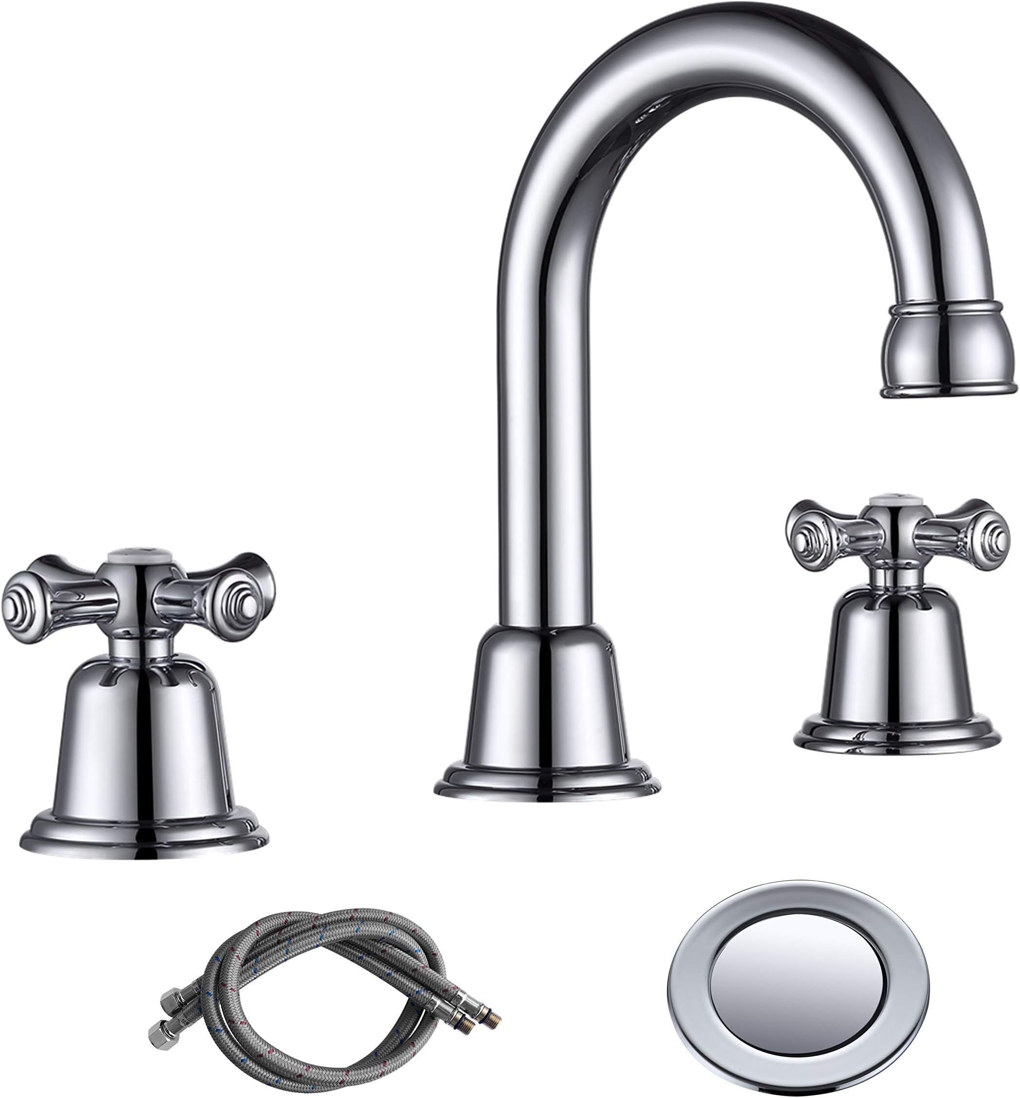 Peerless Widespread Bathroom Faucet Brushed Nickel, Bathroom Faucet 3 ...
