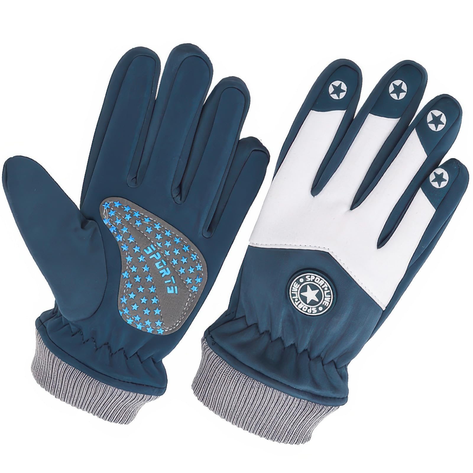 PARDUS Kids Sport Gloves - Fleece Lining for Warmth, Suitable for Primary School Boys and Girls, Thickened for Biking and Snow Play, Windproof and Waterproof Cycling Gloves