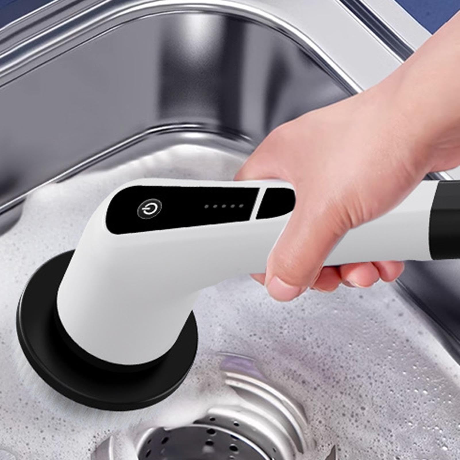 Cepillo Eléctrico Limpiador Baño 2500 mAh Limpiador sin Cables Recargable, | 2 Velocidades Ajustables Cepillo Eléctrico Limpieza Parrilla, Juntas, Fregadero