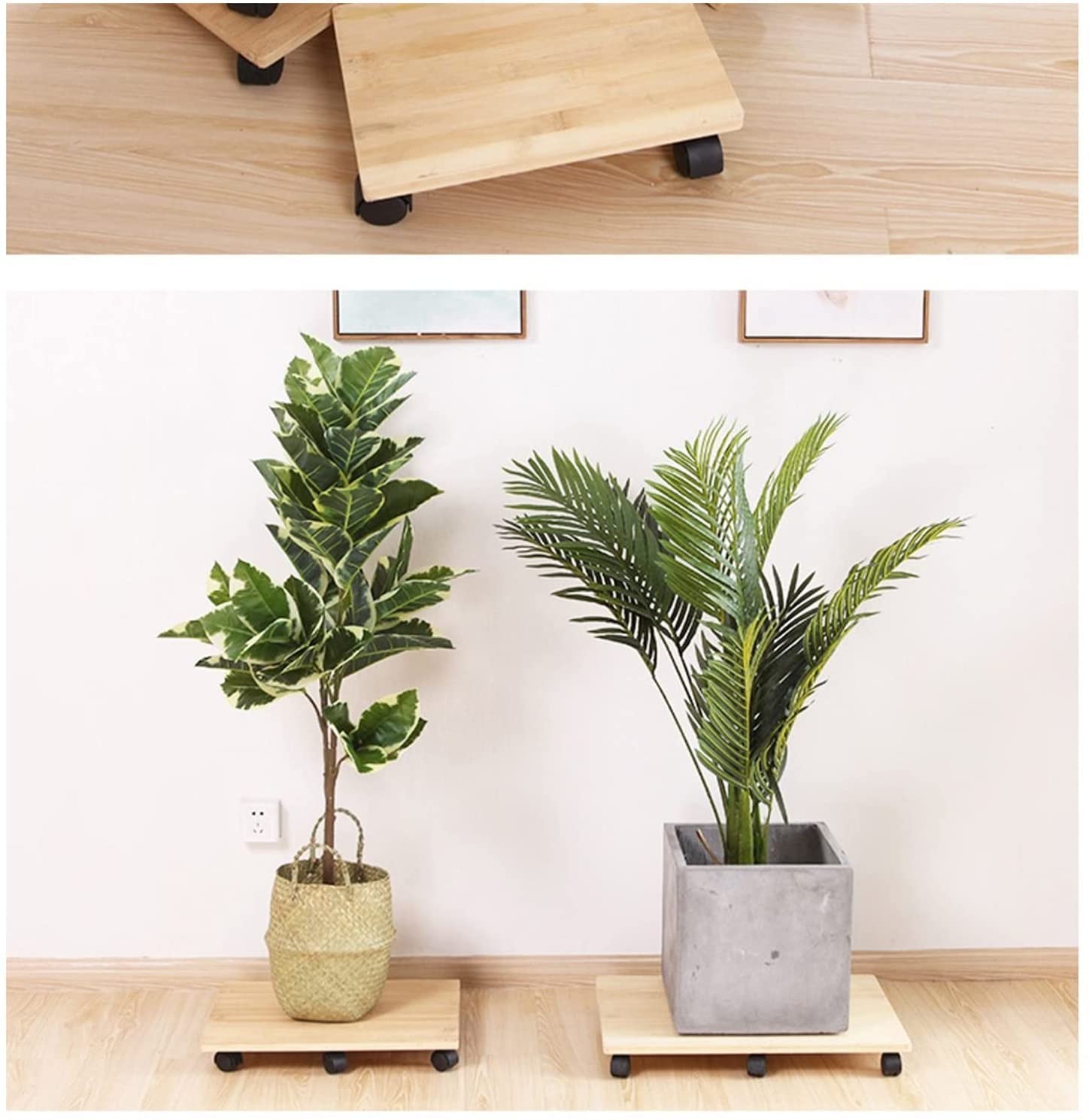 Support à Roulettes Pour Pot De Fleur PALETTI BIG 45 X 13 Cm I