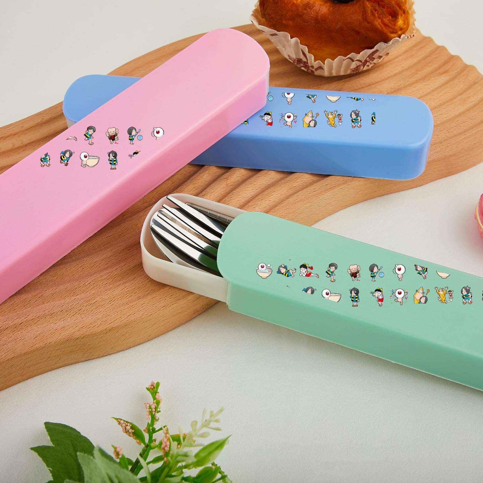 Amazon.co.jp: ゲゲゲの鬼太郎 トスプーン フォーク 箸 3点セット 弁当