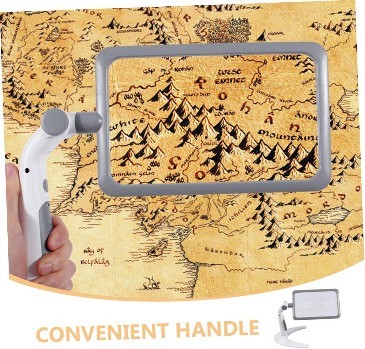 Led Magnifier for 2.5X Book Magnifier Lighted Magnifying Glasses Tool Portable Aid