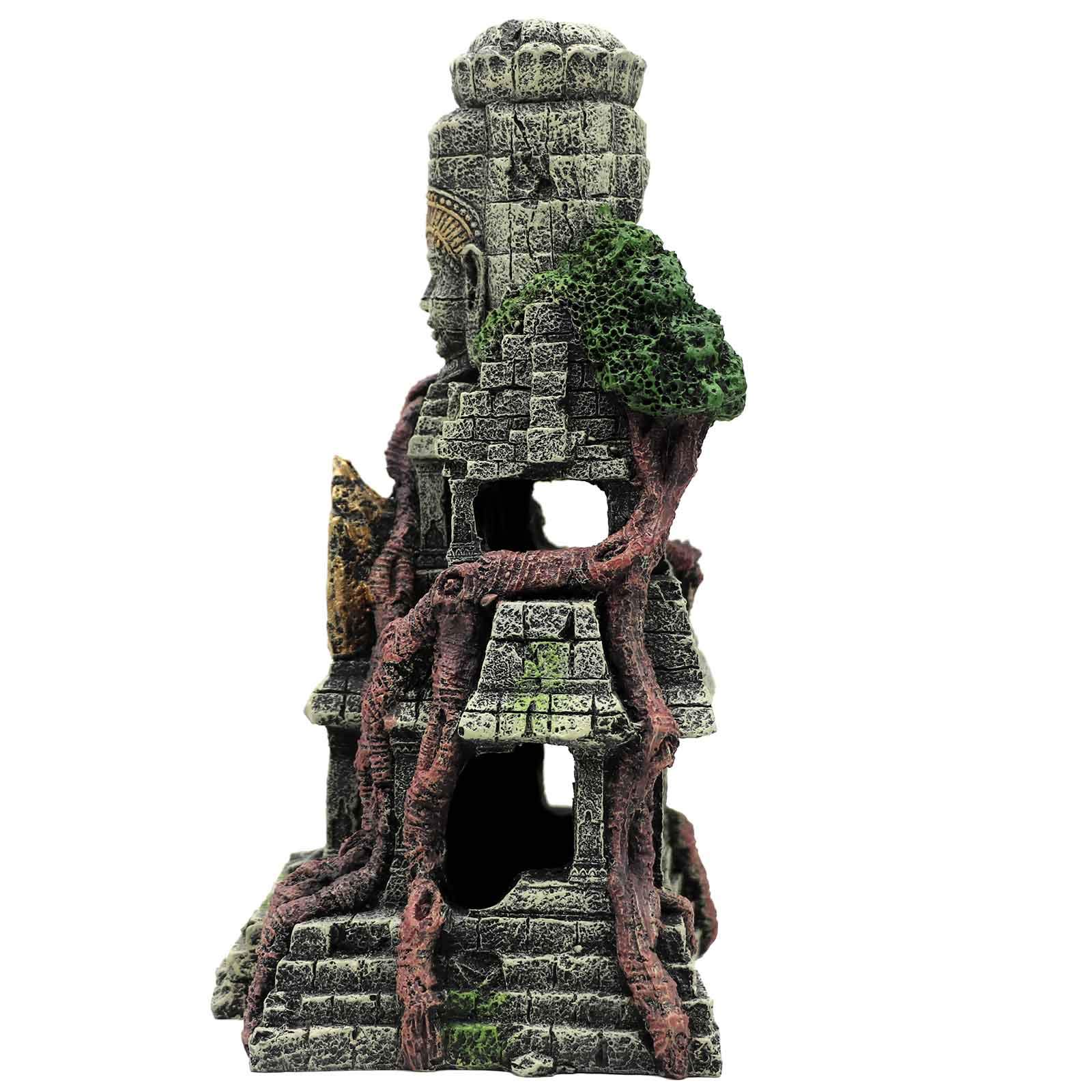 Decoracion Acuario Estatua De Buda Decoración Acuario Escondidos Cueva, ​Adornos para Acuario Decoracion Piedras 27 X 15 X 9.3 CM