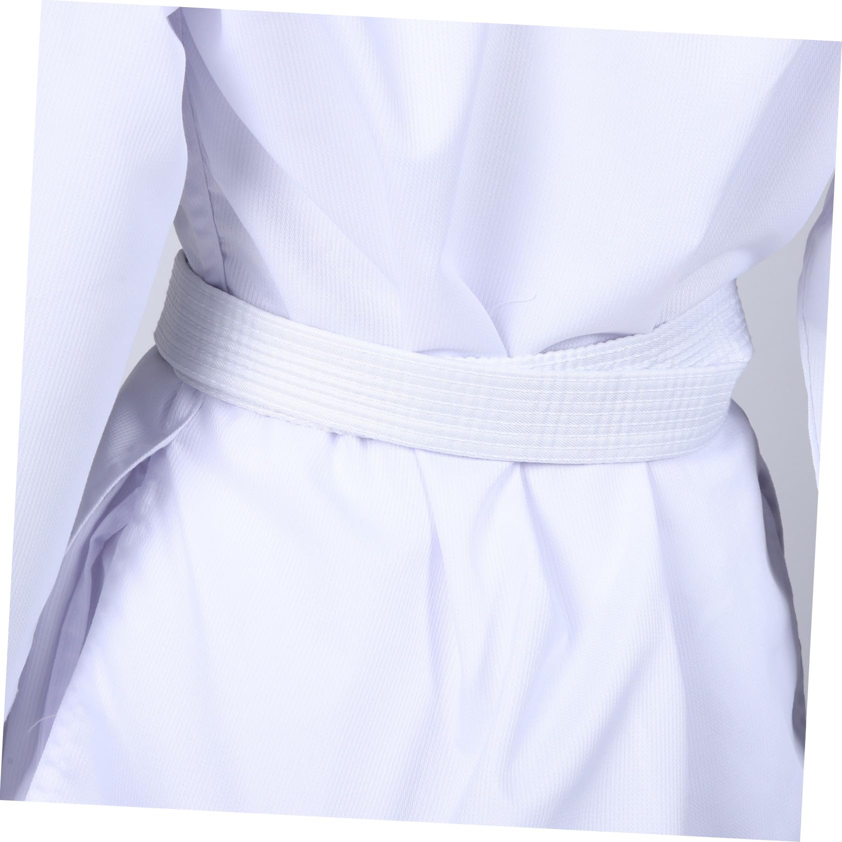 Healeved Costume de Taekwondo Professionnel pour Adultes en Polyester Blanc, Ensemble Réutilisable Ceinture, Pantalon à Cordons, pour Entraînement et Compétition