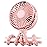 SWEETFULL Portable Stroller Fan with LED Display, 4 Speed Rechargeable Mini Clip On Fan, 360 Rotate Flexible Tripod Better Cooling Small Baby Fan for Car Seat Crib Travel Bike Treadmill (Pink)