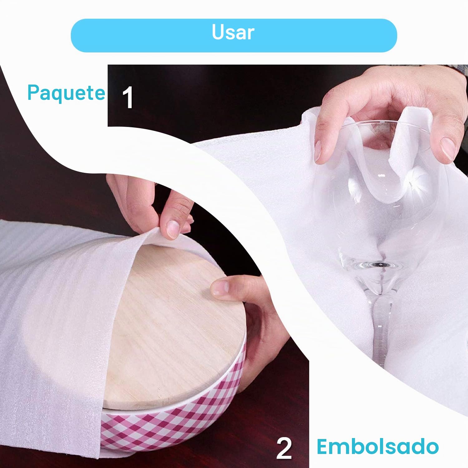 100 bolsas de espuma para mudanzas, almacenamiento, cajas de mudanza