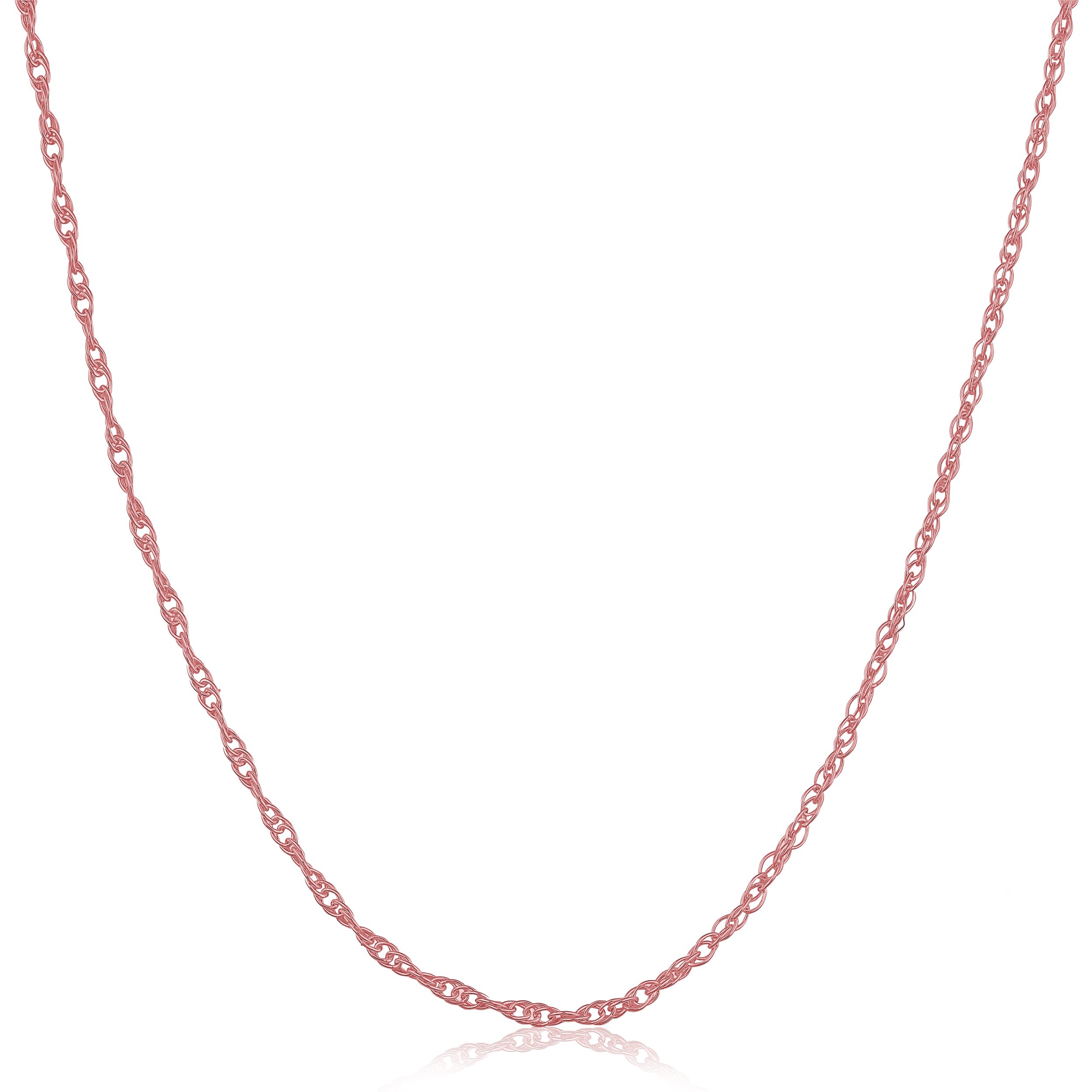 KooljewelryKooljewelry Rose Gold Plated Sterling Silver 1.1mm Replacement Chain Necklace