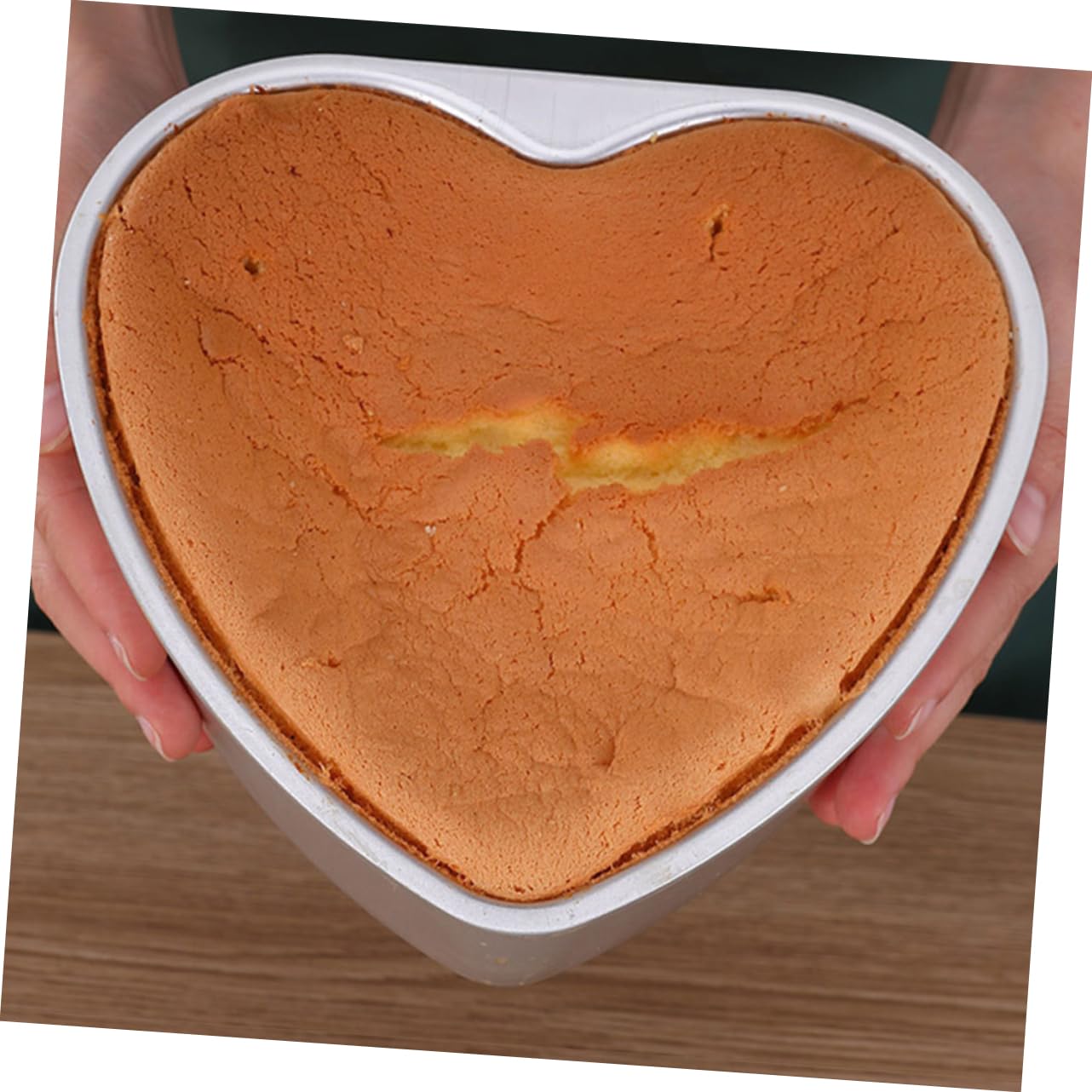 TOPBATHY 6 Pièces Moule à gâteau coeur vacance the holiday moules à en forme de coeur casserole en acier inoxydable mousse moules à pâtisserie moule de cuisson micro-ondes mariage