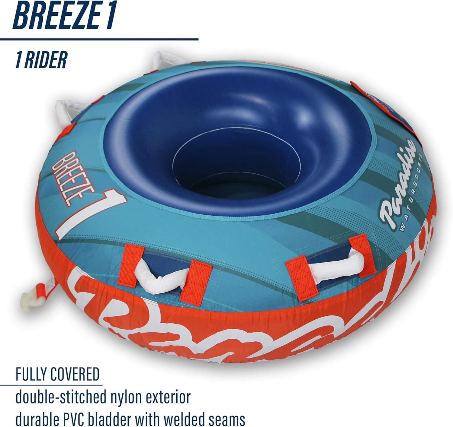 Paradise Water Sports - Breeze Water Towable Tube for Boating - 1 Rider