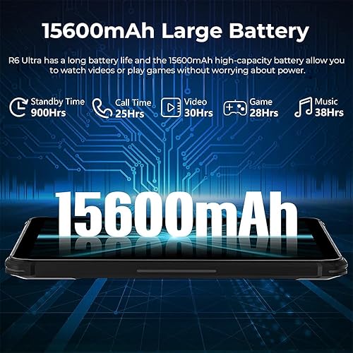Miniatura 5 de HOTWAV R6 Ultra 2023 Actualización de 10.4 pulgadas Tablet resistente Android 13,15600mAh 16GB+256GB (2TB) 2K FHD+tableta para exteriores, cámara de