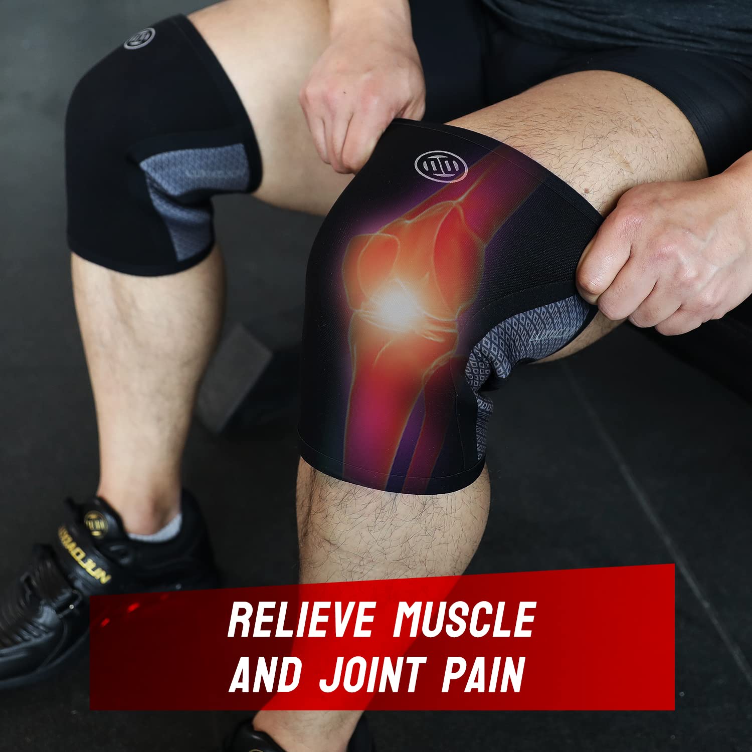 LUXIAOJUN 膝サポーターウエートリフティング用、力トレーニング用 M LUXIAOJUN 膝サポーターウエートリフティング用、力トレーニング