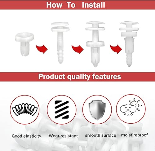 Miniatura 4 de 20 clips de retención para panel de puerta de automóvil compatibles con GM Chevy GMC 15960325