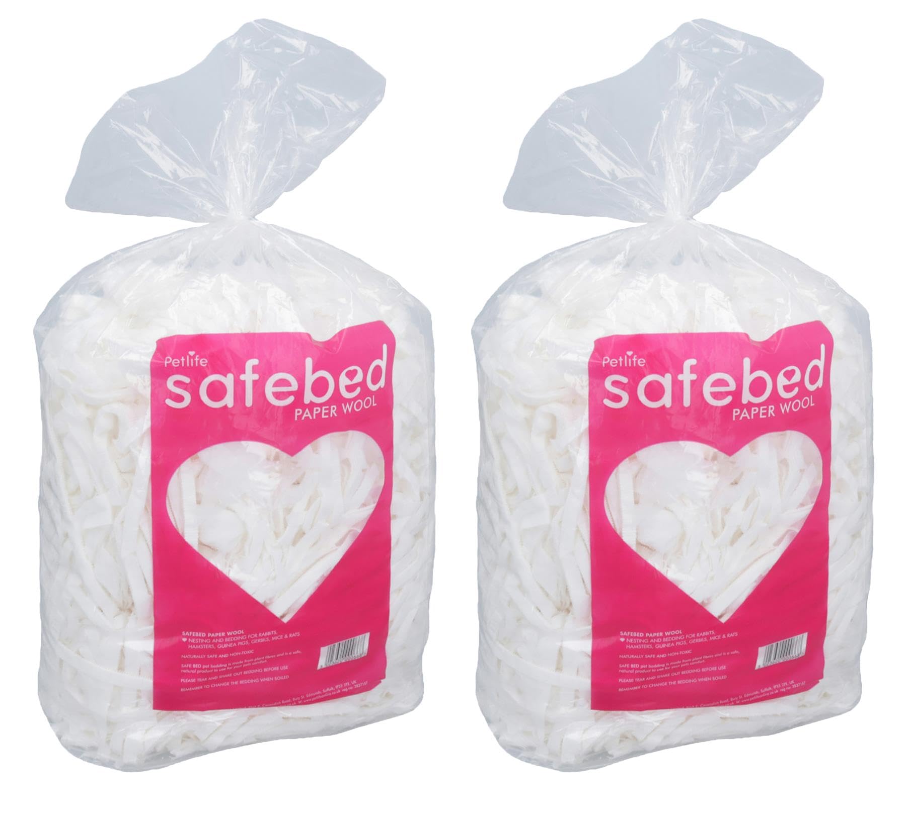 AB Tools 2PK EXTRA Large Bag 2kg Small Animal Hamster Gerbils Paper Wool Bedding