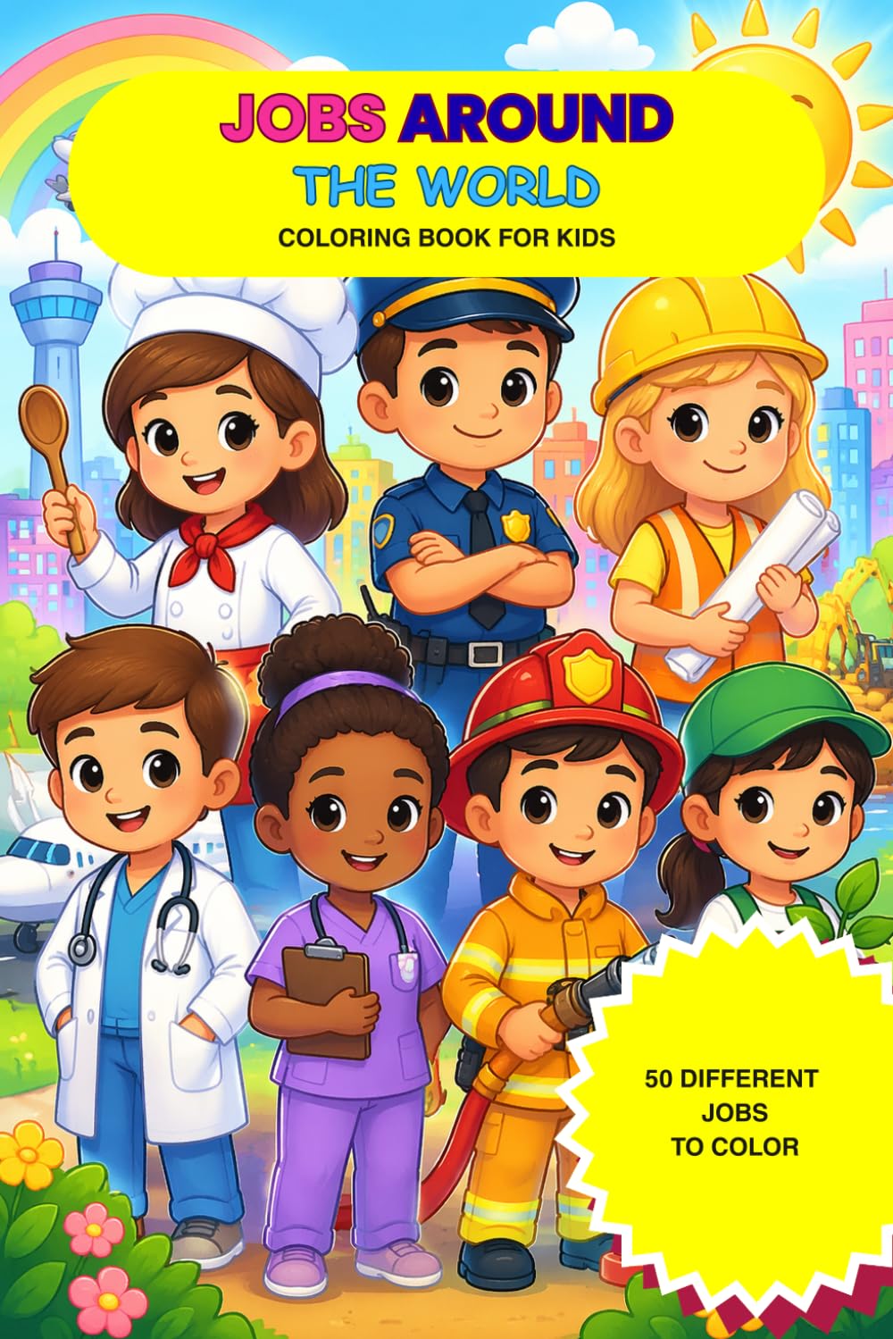Jobs Around the World Coloring Book for Kids: Fun and Educational Global Professions