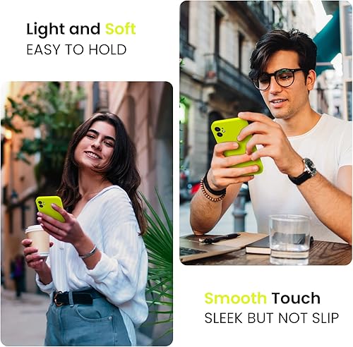 Miniatura 10 de FireNova Funda para iPhone 11, borde cuadrado mejorada protección de cámara funda de silicona con forro de microfibra suave antiarañazos, 6.1