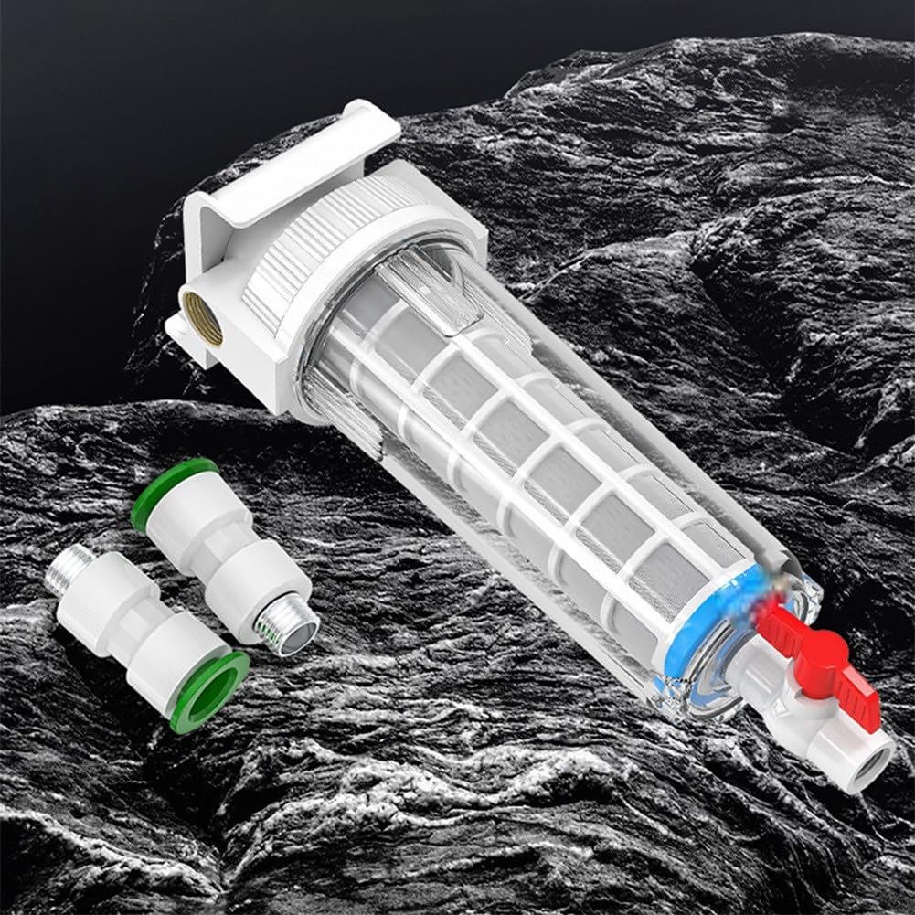 Filtro de agua para toda la casa con autolimpieza de succión inversa para pozos rurales y eliminación de sedimentos de agua del grifo (34 pulgadas)