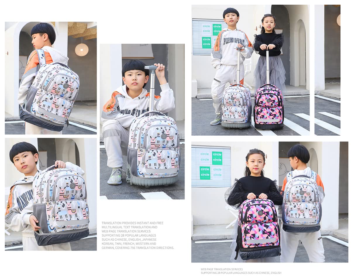 Zainetti per Studenti Cartelle Zaino Trolley Scuola Media Scuola Zaini Trolley Ruote Ragazzi Ragazze Borsa Portatile Viaggio Business