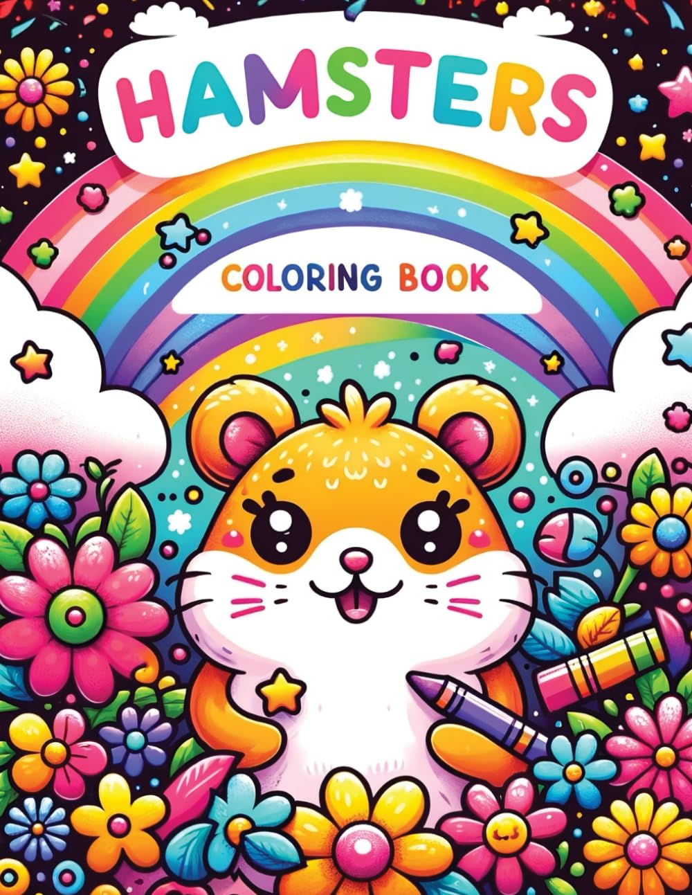 Hamster Coloring Book for Kids: Adorable, Easy-to-Color, and Big Print Pages Featuring Delightful Hamster Scenes for Children