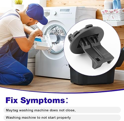 Miniatura 4 de Arandela Tapa Bloqueo Strike W11457841 W11091027 Para Whirlpool Kenmore Maytag KitchenAid Fit Lavadora Puerta Tapa Strike Parts W11091027 AP6987306