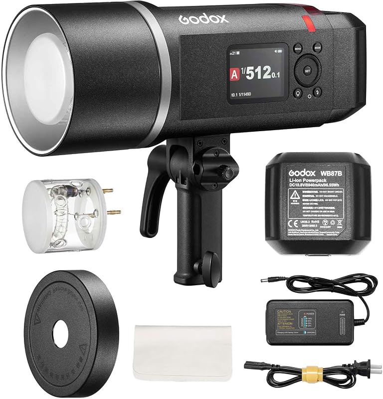 AD600BM II AD600 BM II Outdoor Flash Strobe, Portable 600Ws 2.4G | 1/8000 HSS Monolight, 0.01-1.9s Recycle, 40W LED Modeling Lamp, GODOX AD600BMII AD 600 BM II with Battery & Bowens Mount