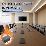 HITRENDS Recessed Power Bar with 2 USB-C and 2 USB-A Ports, Built-in Switch, Black Flush Mount Desk Outlet for Furniture Hidden Charging Station with 6 FT Extension Cord