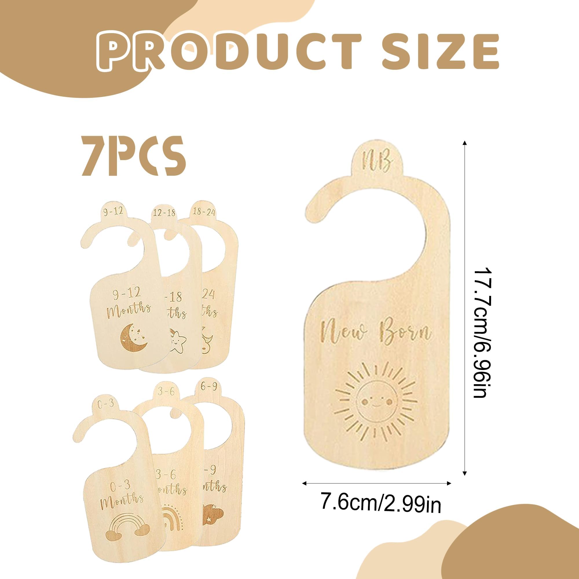 7PCS Wooden Baby Wardrobe Dividers, Cartoon Baby Wardrobe Dividers, Wood Safe Wardrobe Separators - Image 2