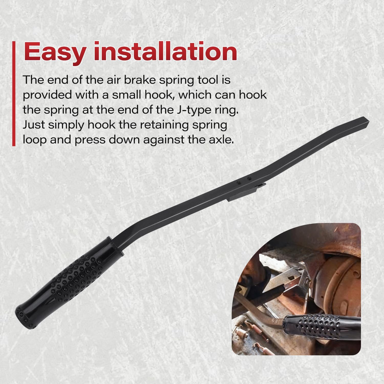 S-Cam Air Brake Spring Tool,Brake Shoes Installer Tool for Heavy Duty Steel Tractors & Trailers 5081