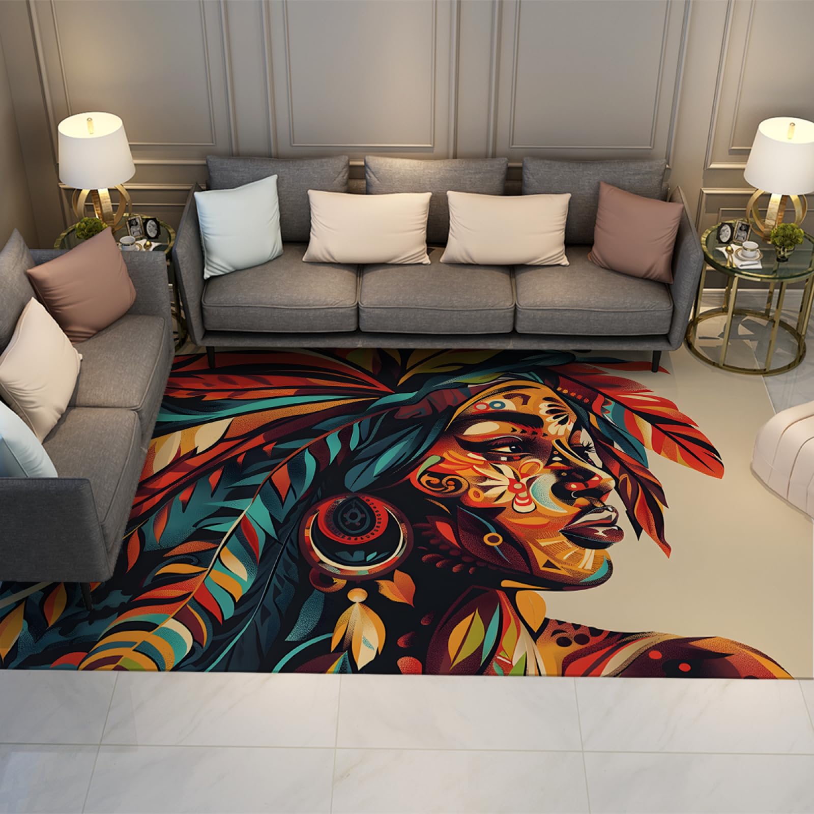 Esotismo Tappeti Stile Etnico Unico Donna Decor Tappeti Tappetino Antiscivolo Lavaggio In Lavatrice Tiro Tappeti per Soggiorno Camera Da Letto Ingresso 180x250cm