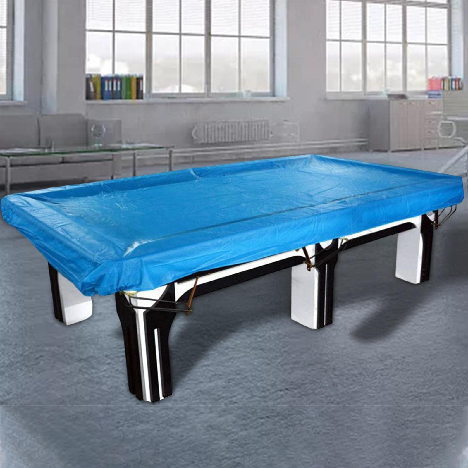 Copertura per Tavolo da Biliardo Copertura for tavolo da biliardo da 7/8/9/10/12 piedi, impermeabile, antipolvere, in PVC, con coulisse(10ft)