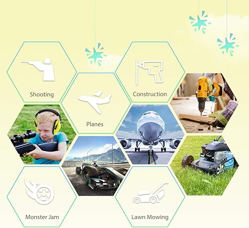 Vista 112 de Orejeras de seguridad con reducción de ruido de 31 dB con diadema ajustable para adultos y niños, protección auditiva, para autismo sensorial, negro