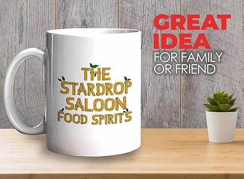 Miniatura 2 de Bubble Hugs Taza de café de videojuegos  The Stardrop Saloon Food Spirits  Farming Country Adventure Gaming Gamer Stardew Pelican Town 11 onzas,