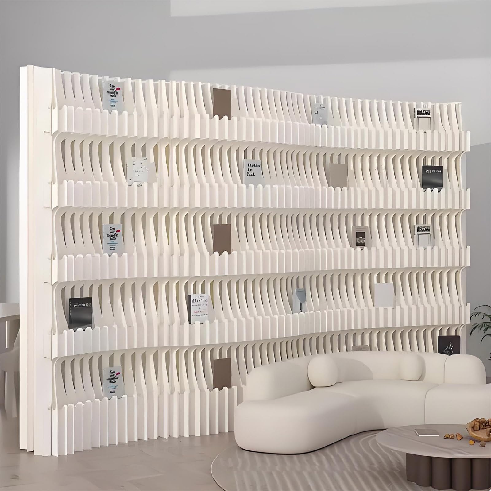 Séparateur de pièce rétractable pliable en papier pour coin bureau calme