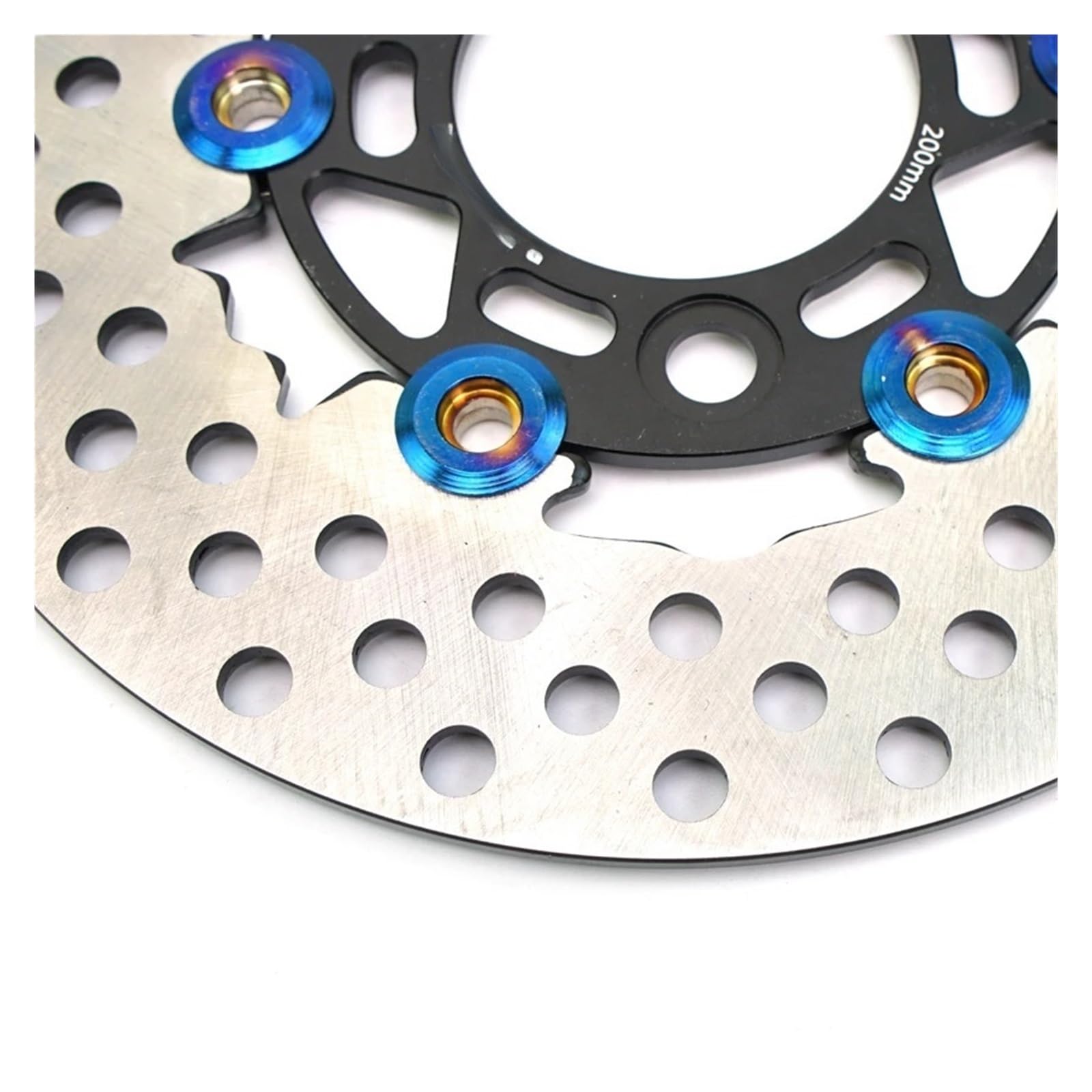 Disco freno flottante Freno A Disco Da 200mm 3 Fori 57mm 70mm Moto Flottante Rotore Pinza Universale Ruota Anteriore Posteriore Scooter Per DIO 28/34/35/36(57mm Grey A)