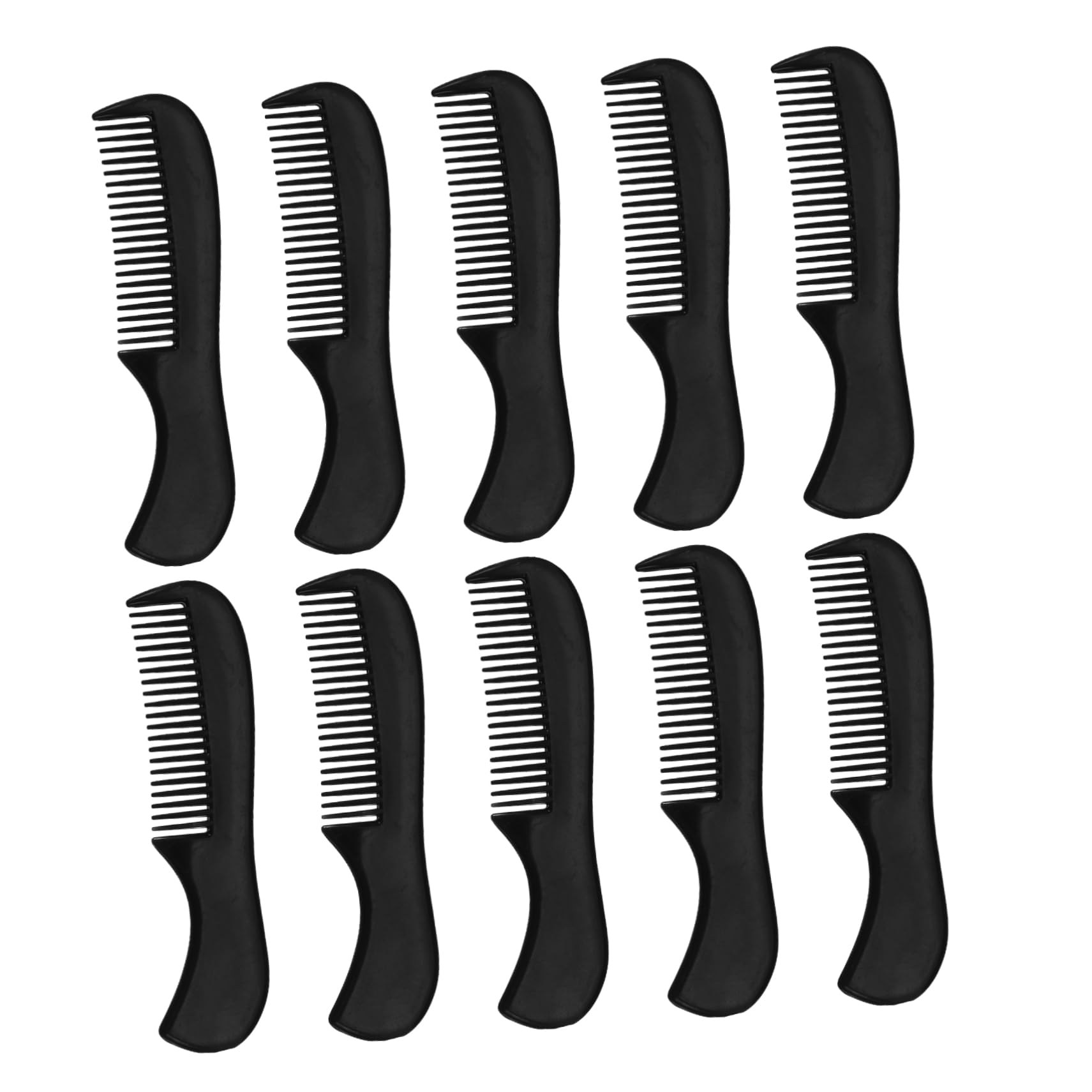 IWOWHERO 10pcs Men's Hair Comb Portable Pocket Size for Beard Styling Plastic Grooming Tool for Men