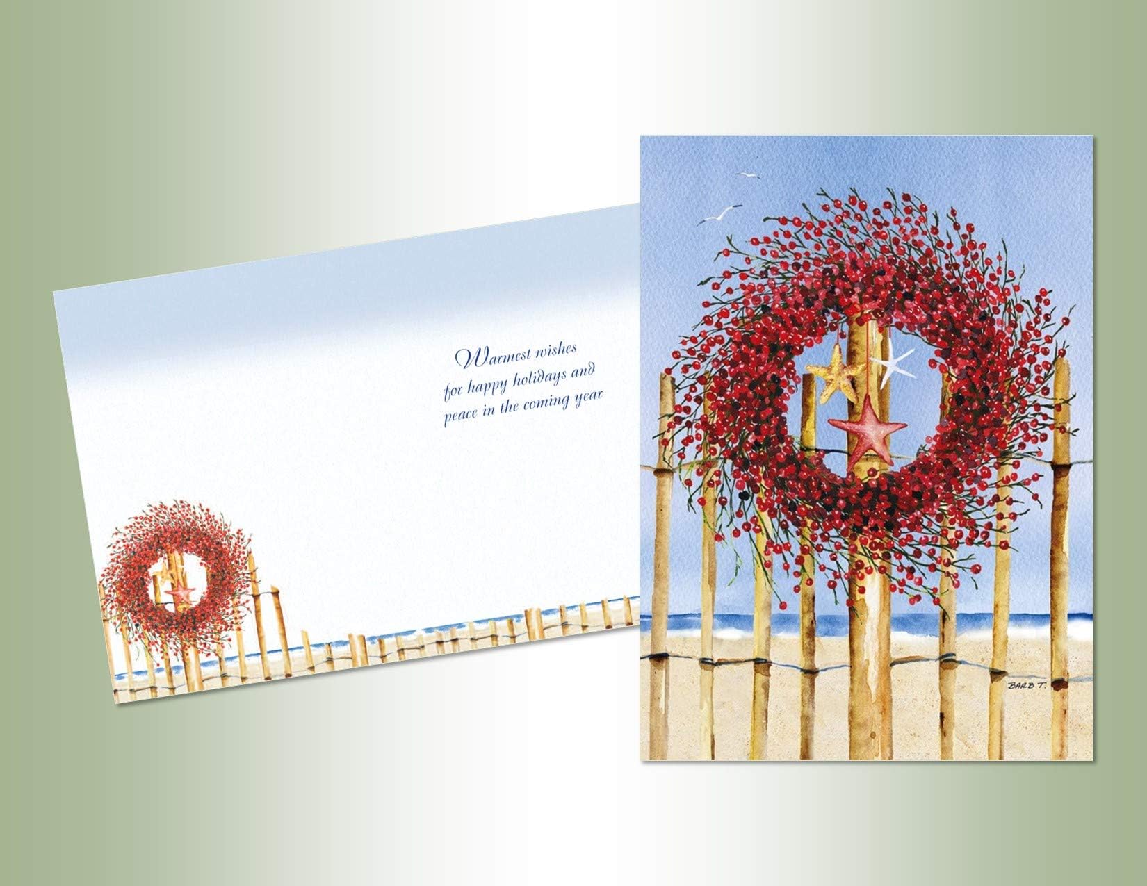 Performing Arts Full Color Inside Coastal Wreath Stationery Paper, 52456-18