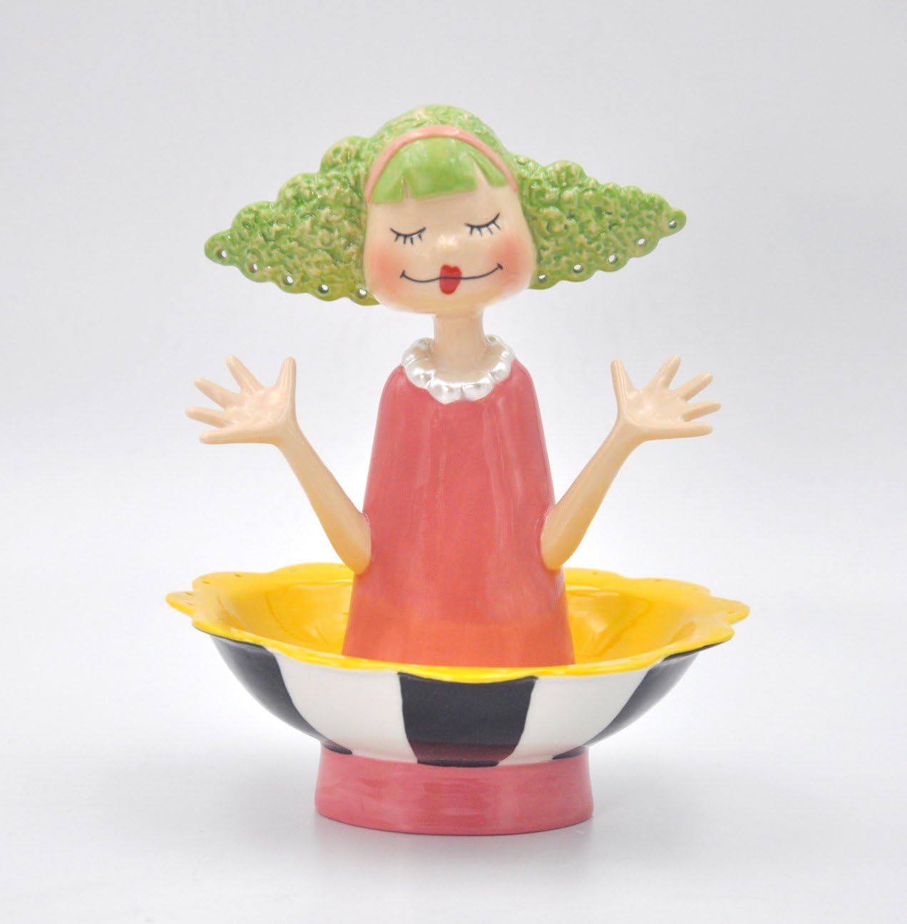 Cosmos Gifts Corp Fine Porcelain Vanity Lady Jewelry Tray Earrings Ring Holder (Jewelry Accessory Not Included), 7 1/2" H