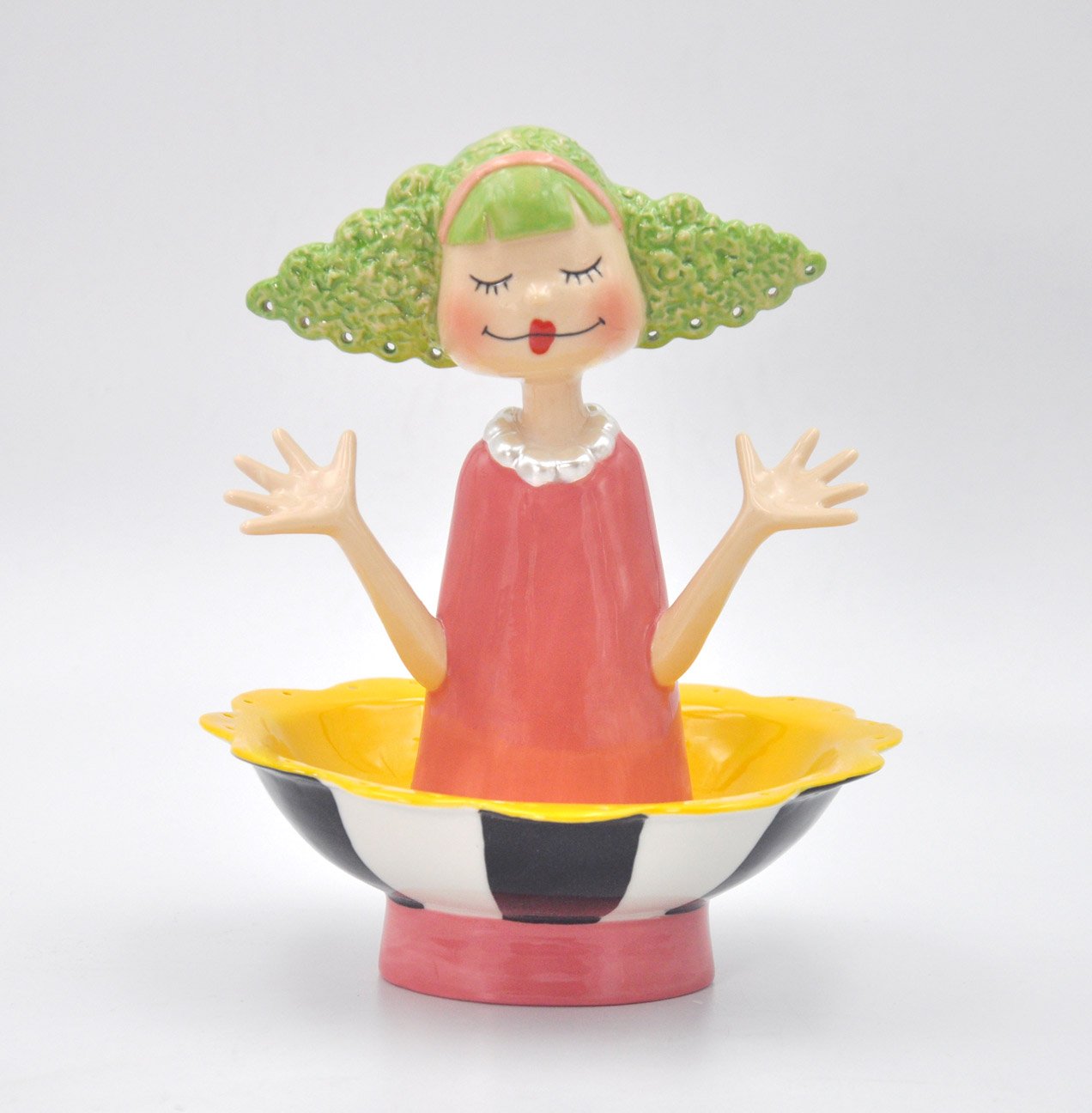 Cosmos Gifts Corp Fine Porcelain Vanity Lady Jewelry Tray Earrings Ring Holder (Jewelry Accessory Not Included), 7 1/2" H