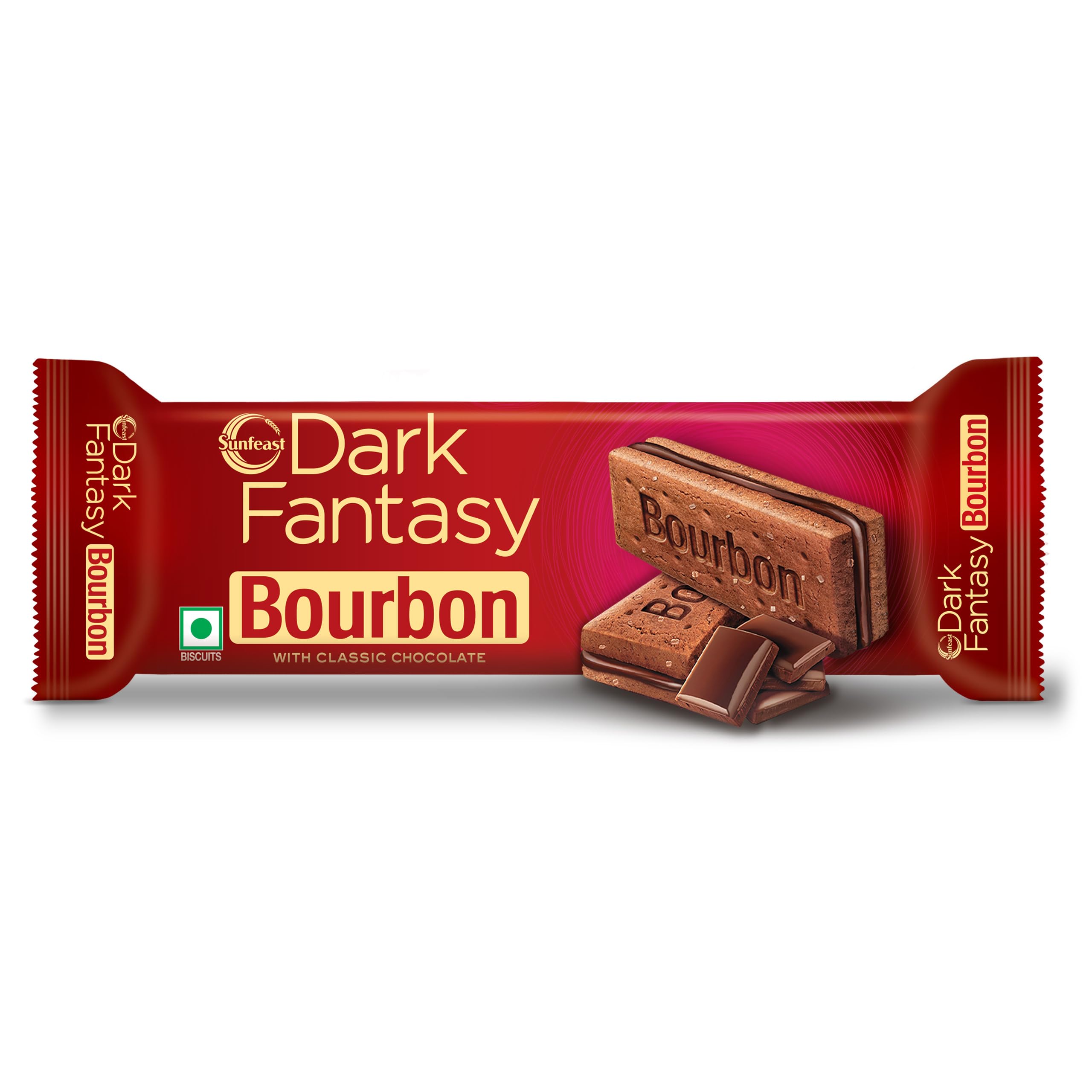 Sunfeast Dark Fantasy Bourbon, Classic Biscuit Made With Real Chocolate, 111g/120 Gram (Weight May Vary) (B00XJEOYQ0) Amazon Price History, Amazon Price Tracker