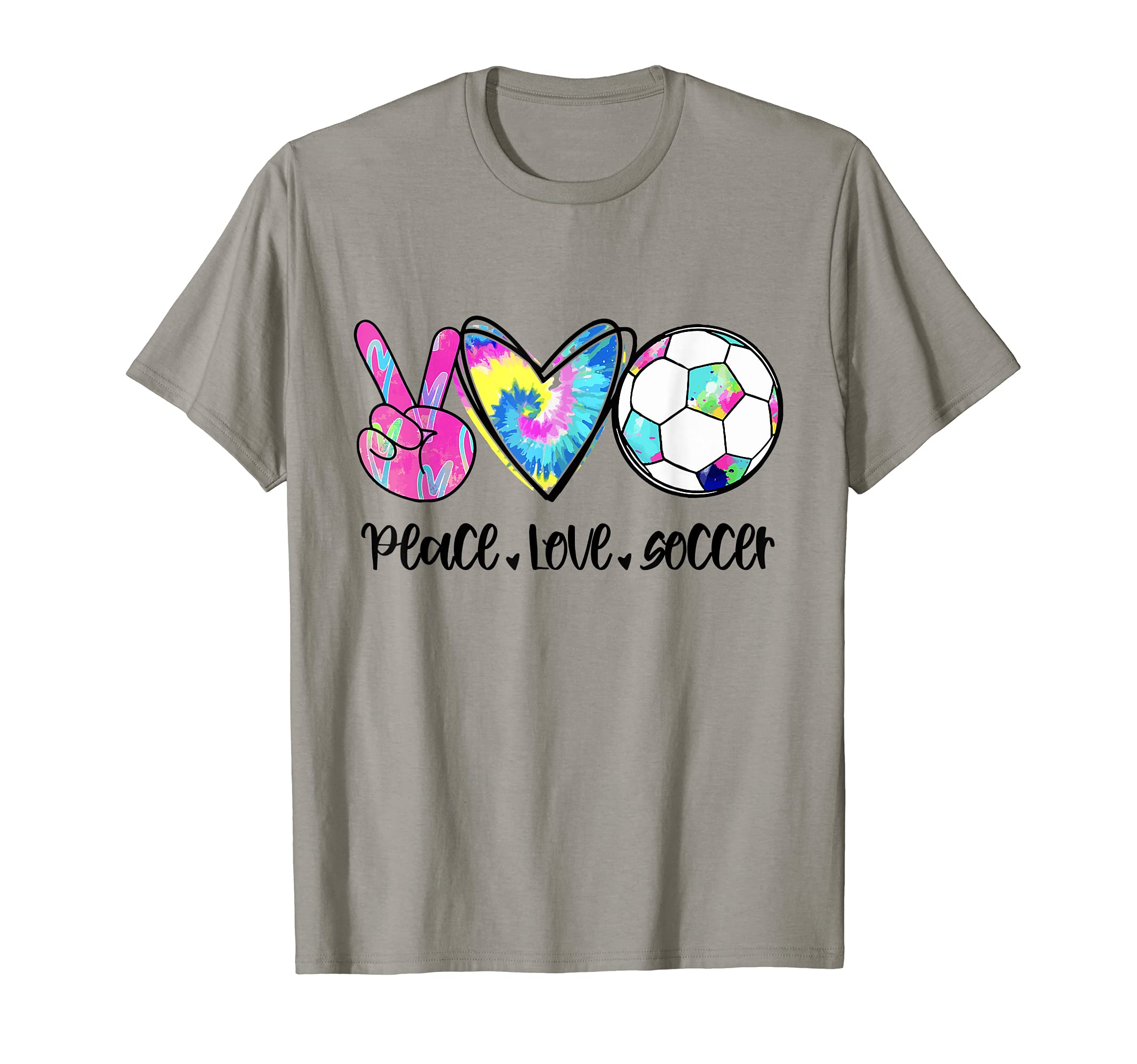 Peace Love SoccerTie Dye Cute Soccer Lovers T-Shirt