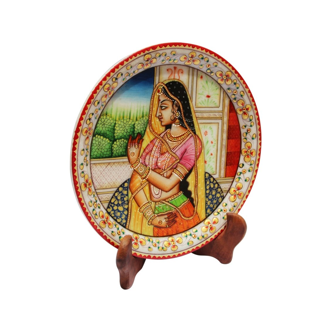 Marble Lady Figure Showpiece - Elegant Home Decor -4