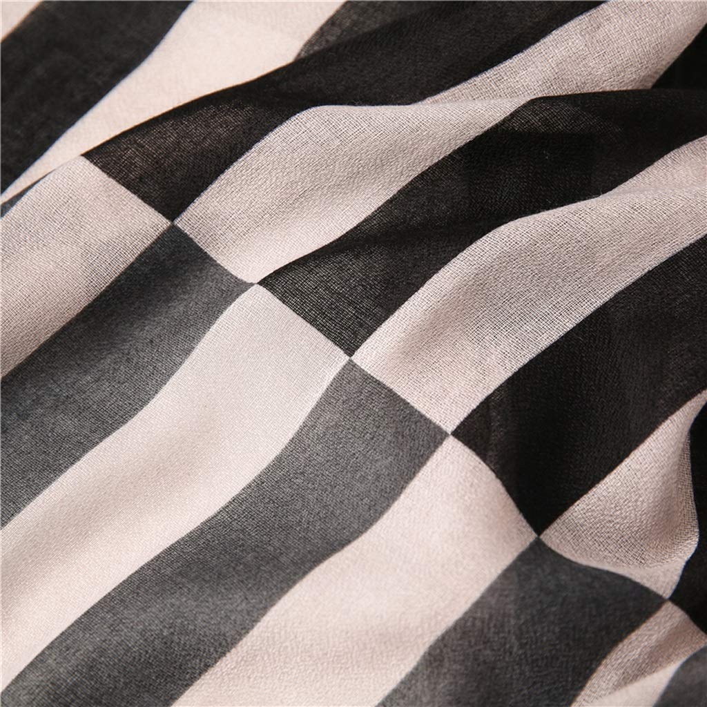 Nueva Bufanda Larga para Mujer, chales y chales de algodón a Rayas para Dama, pañuelo Suave, turbantes Hijab