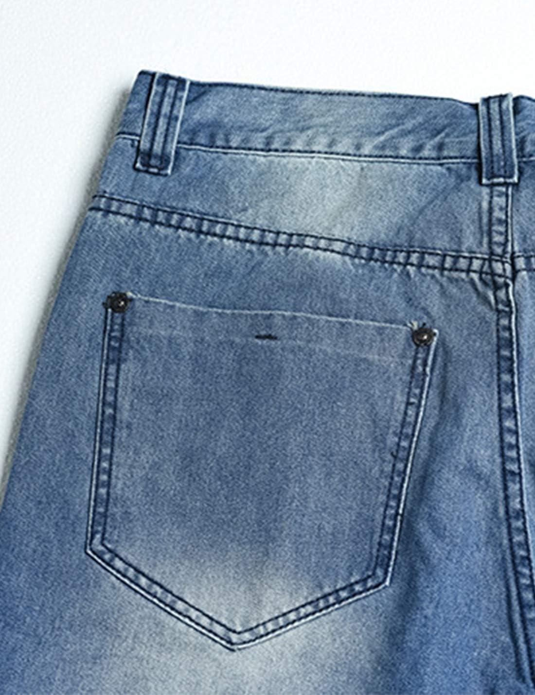 Yeokou Men's Loose Hip Hop Cropped Jeans Work Denim Shorts with Cargo Pockets - Image 6