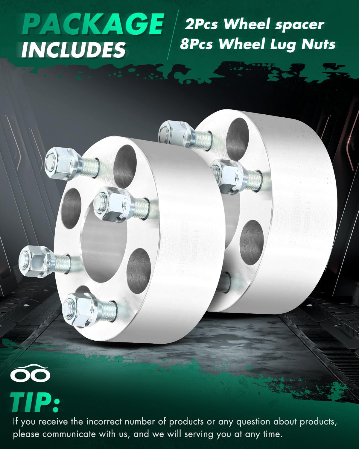 SCITOO 2X 2 inch 4x101.6 Wheel Spacers Adapters 4 Lug 4x101.6mm to 4x101.6mm 1/2" Studs 59mm Compatible with Ez Go EZGO Go-lf Carts Club Car Ez-Go