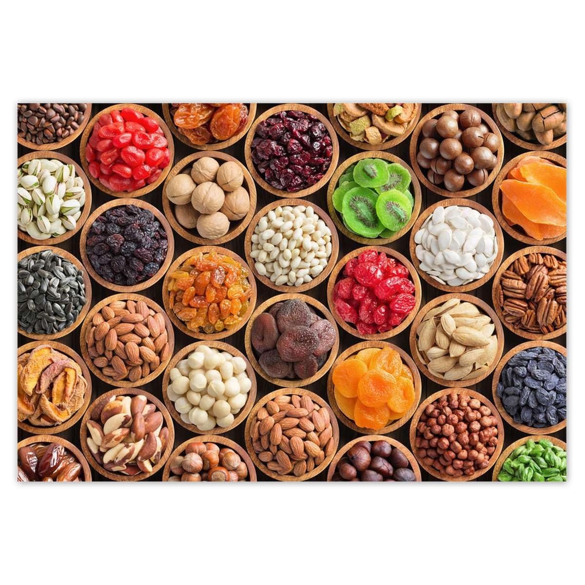 H9560M_TV5BF Papier peint non-tissé Motif fruits secs et noix 368 x 254 cm