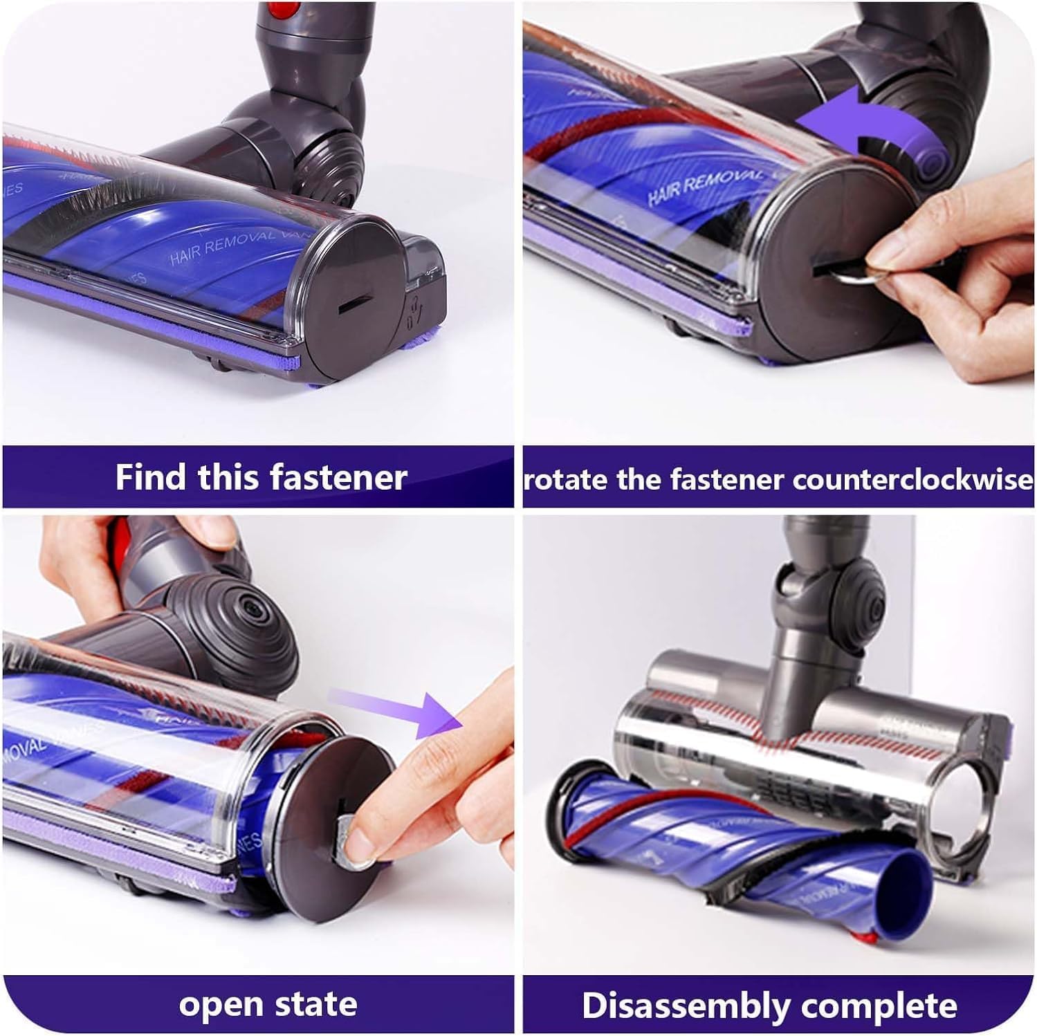 Cabezal de cepillo de repuesto para Dyson V12 Detect Slim Anti-Tangle, V12 Detect Slim Direct Drive eléctrico, pieza compatible con cepillos de turbina eléctrica, adecuado para suelos de madera