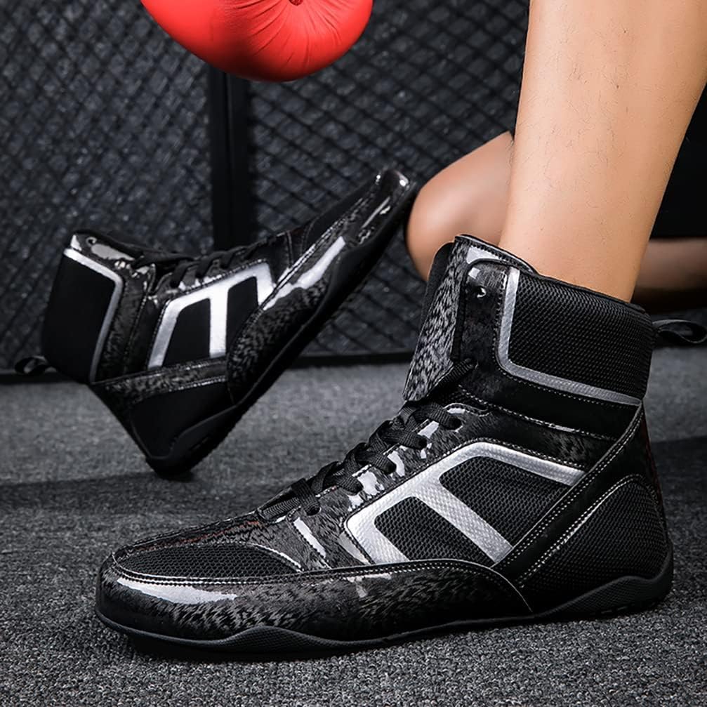 Men's Wrestling Shoes High-top Non-Slip Professional Training Shoes Lightweight Breathable Boxing Shoes